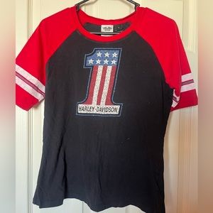 Woman’s Harley Davidson studded T Shirt